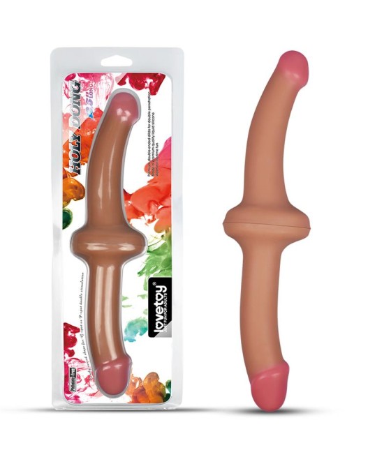 Dildo Doble 125 Silicona Liquida Natural