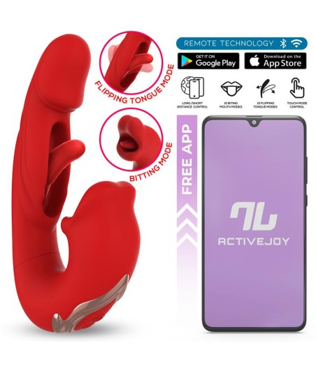 Mouty Vibrador con Función de Mordisqueo y Flipping con App