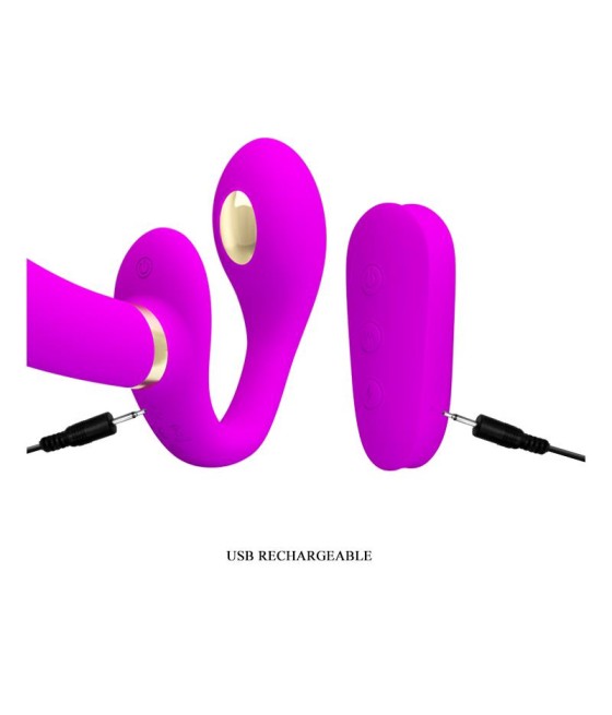 Thunderbird Vibrador para Parejas sin Arnes con Control Remoto