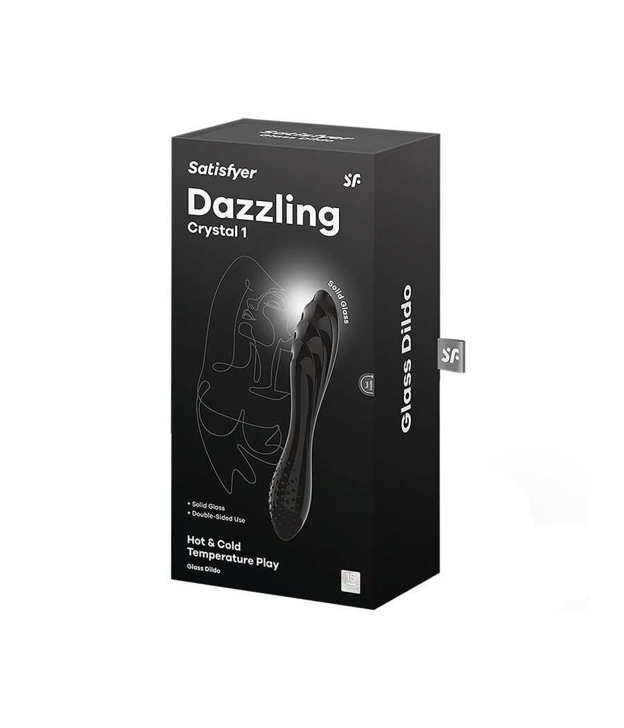 Estimulador de Cristal Dazzling Crystal 1 Hot and Cold Negro