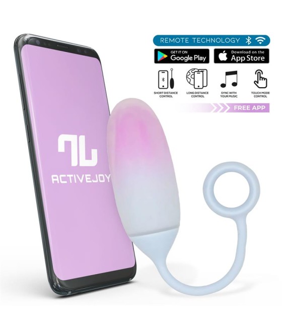 Huevo con APP Silicona Doble Capa Rosa Azul