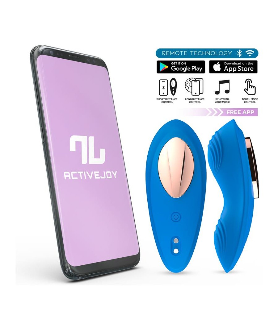 Vibrador de Braguita con APP Silicona Azul