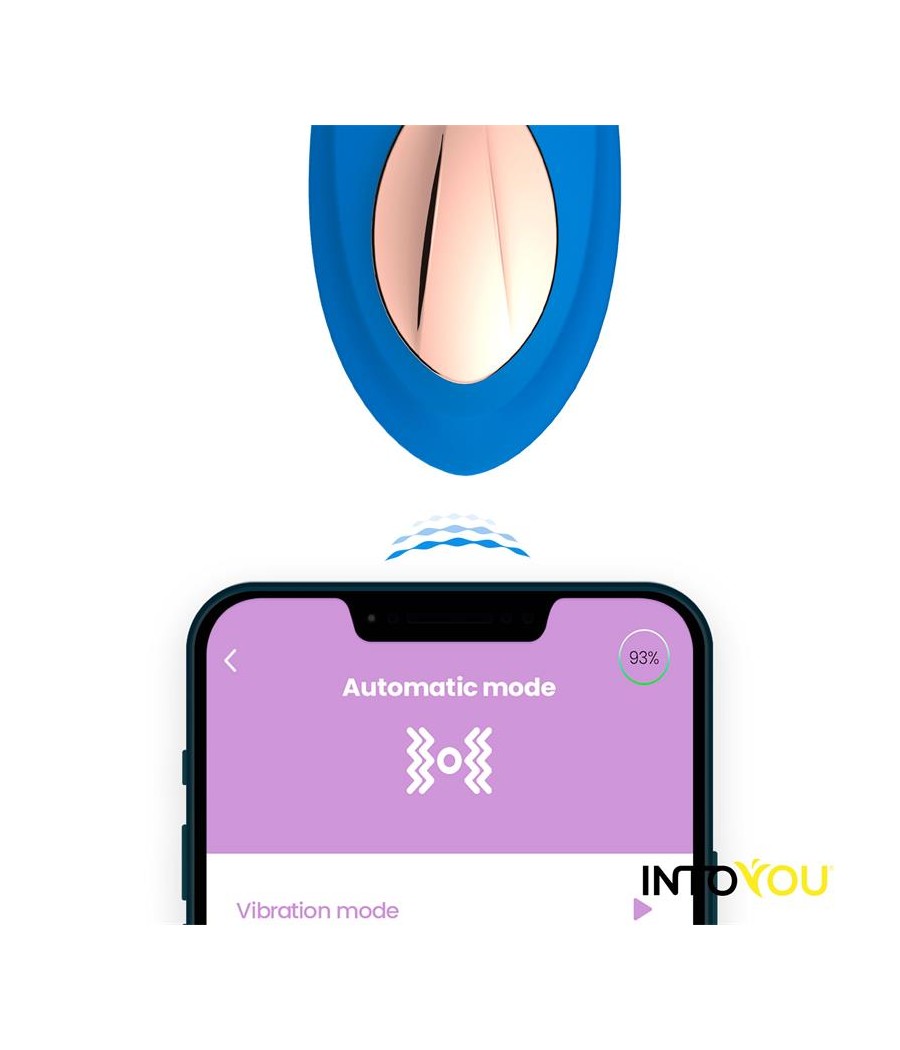 Vibrador de Braguita con APP Silicona Azul