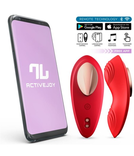 Vibrador de Braguita con APP Silicona Rojo