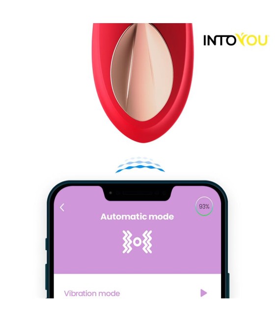 Vibrador de Braguita con APP Silicona Rojo