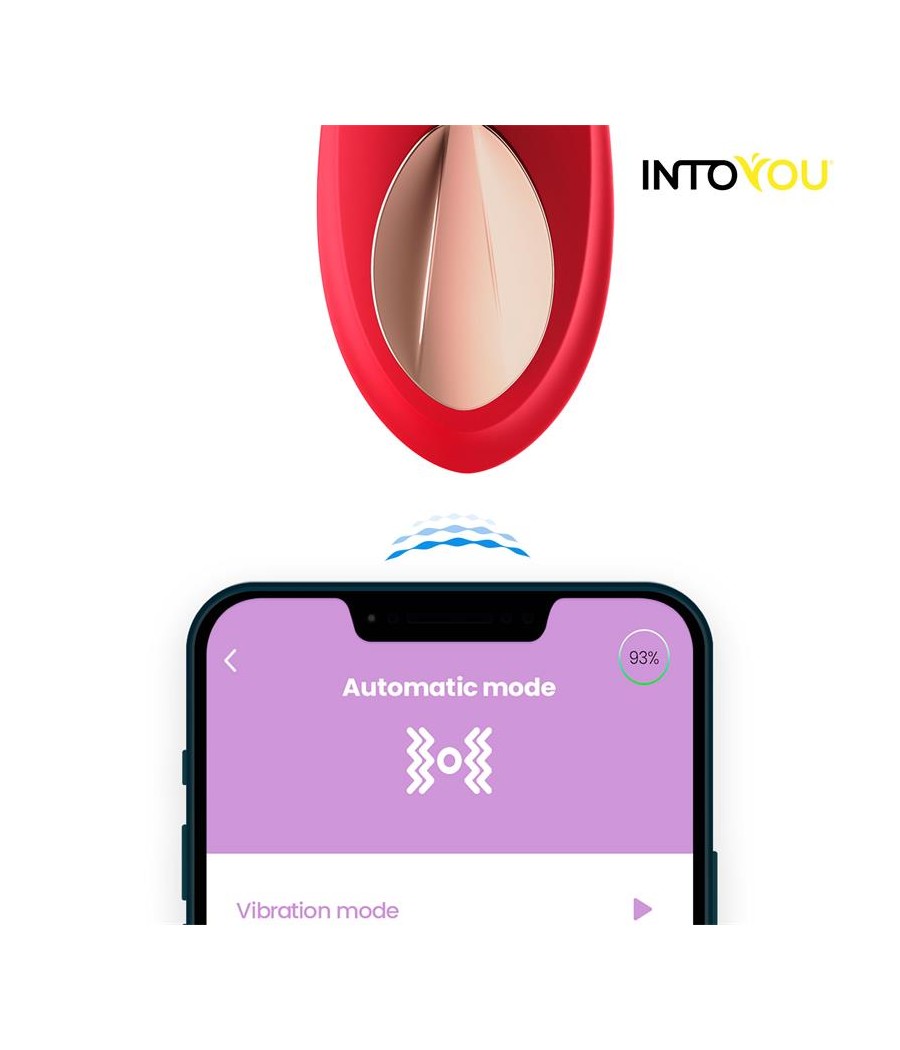 Vibrador de Braguita con APP Silicona Rojo