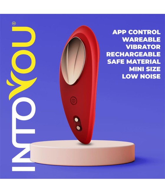 Vibrador de Braguita con APP Silicona Rojo