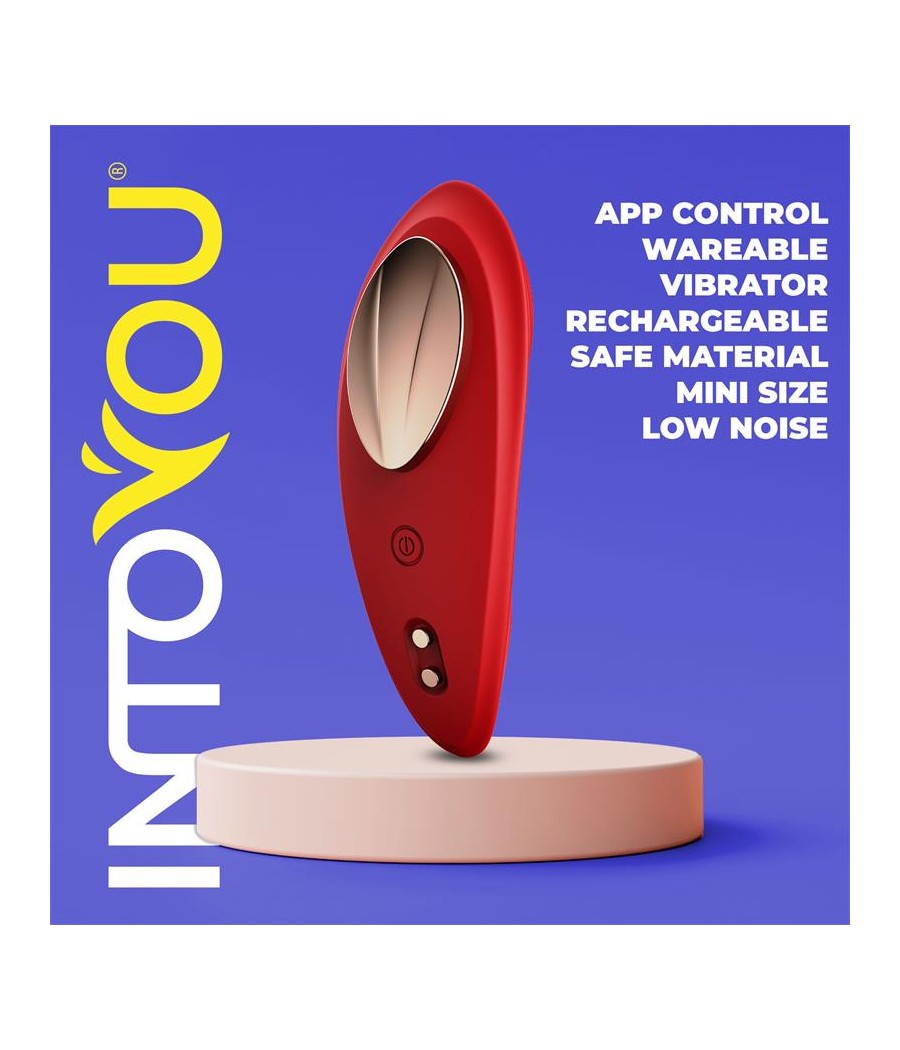 Vibrador de Braguita con APP Silicona Rojo