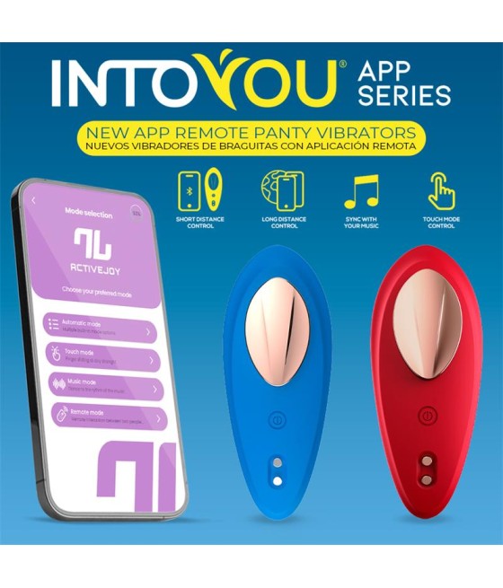 Vibrador de Braguita con APP Silicona Rojo