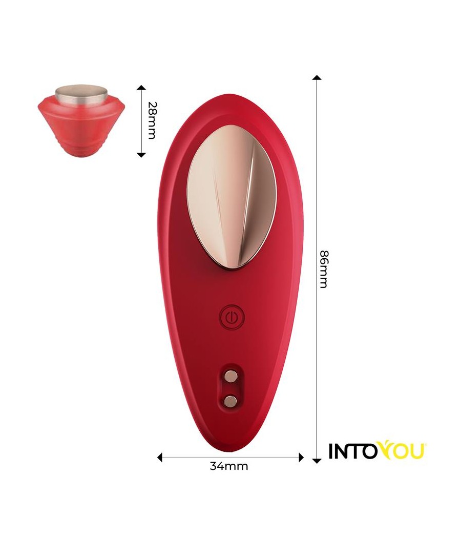 Vibrador de Braguita con APP Silicona Rojo