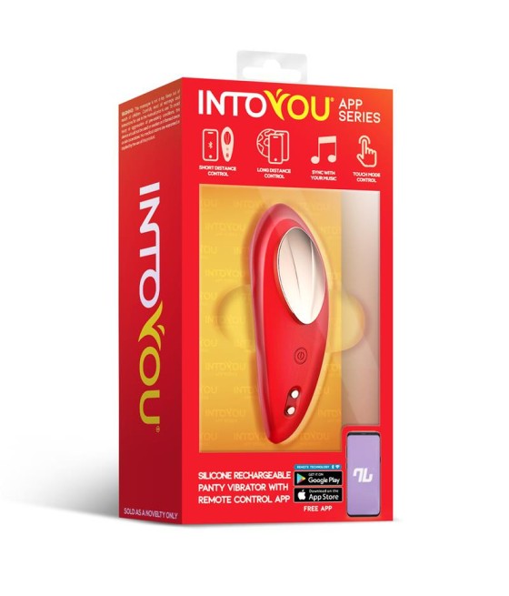 Vibrador de Braguita con APP Silicona Rojo