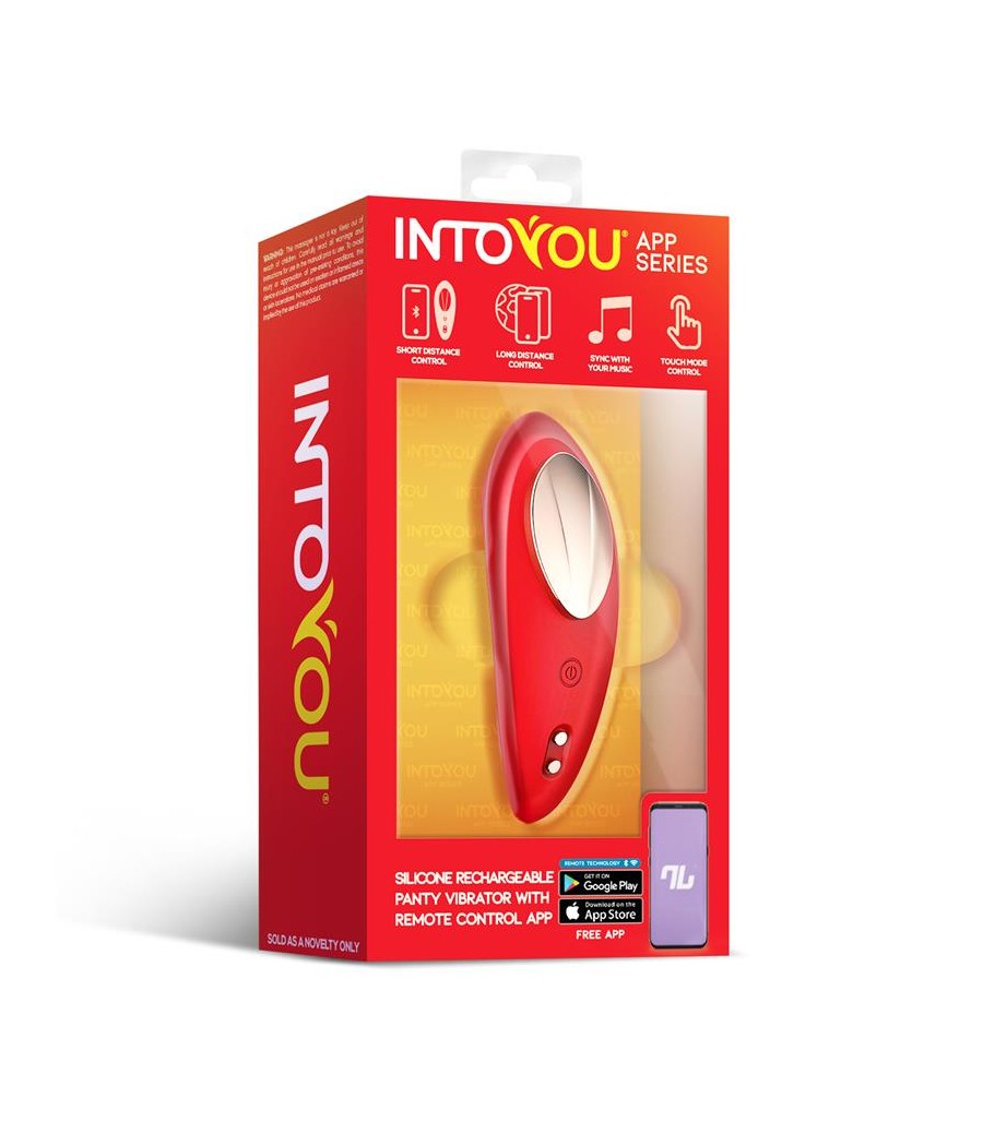 Vibrador de Braguita con APP Silicona Rojo