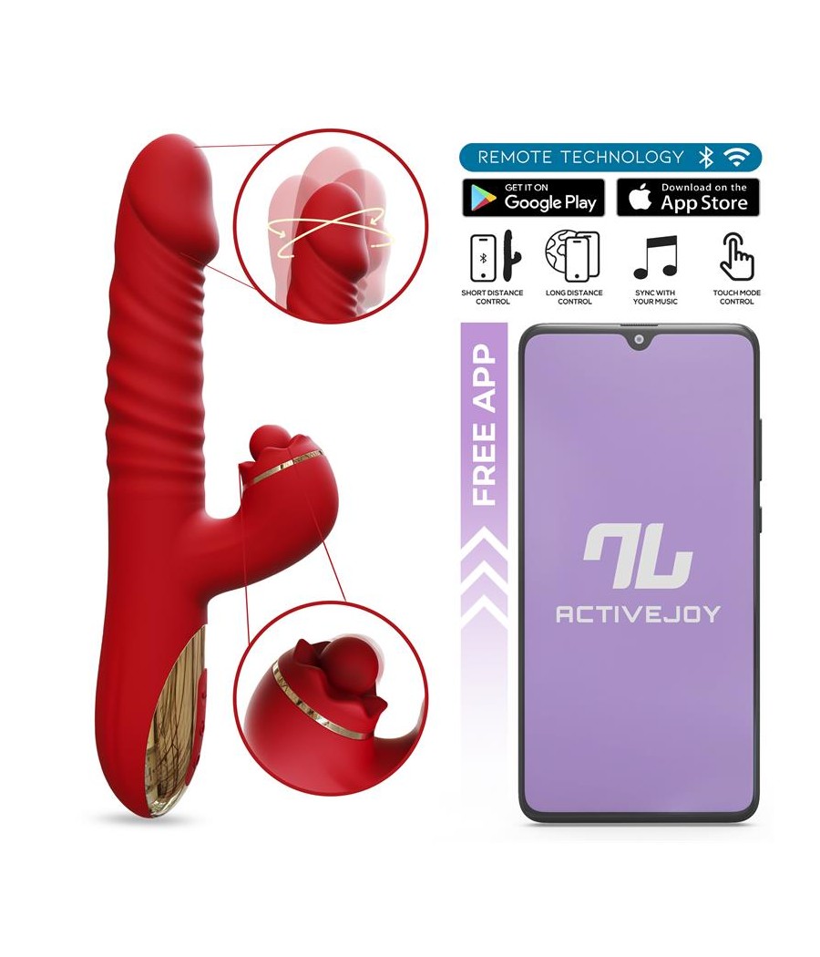 Ascen Vibrador con Thrusting y Waving y APP USB Magnetico