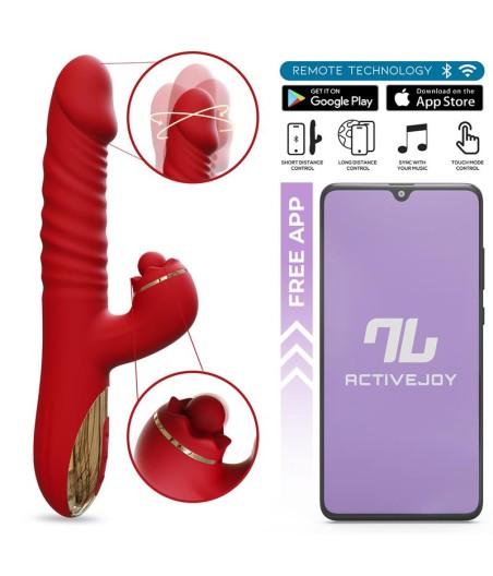 Ascen Vibrador con Thrusting y Waving y APP USB Magnético