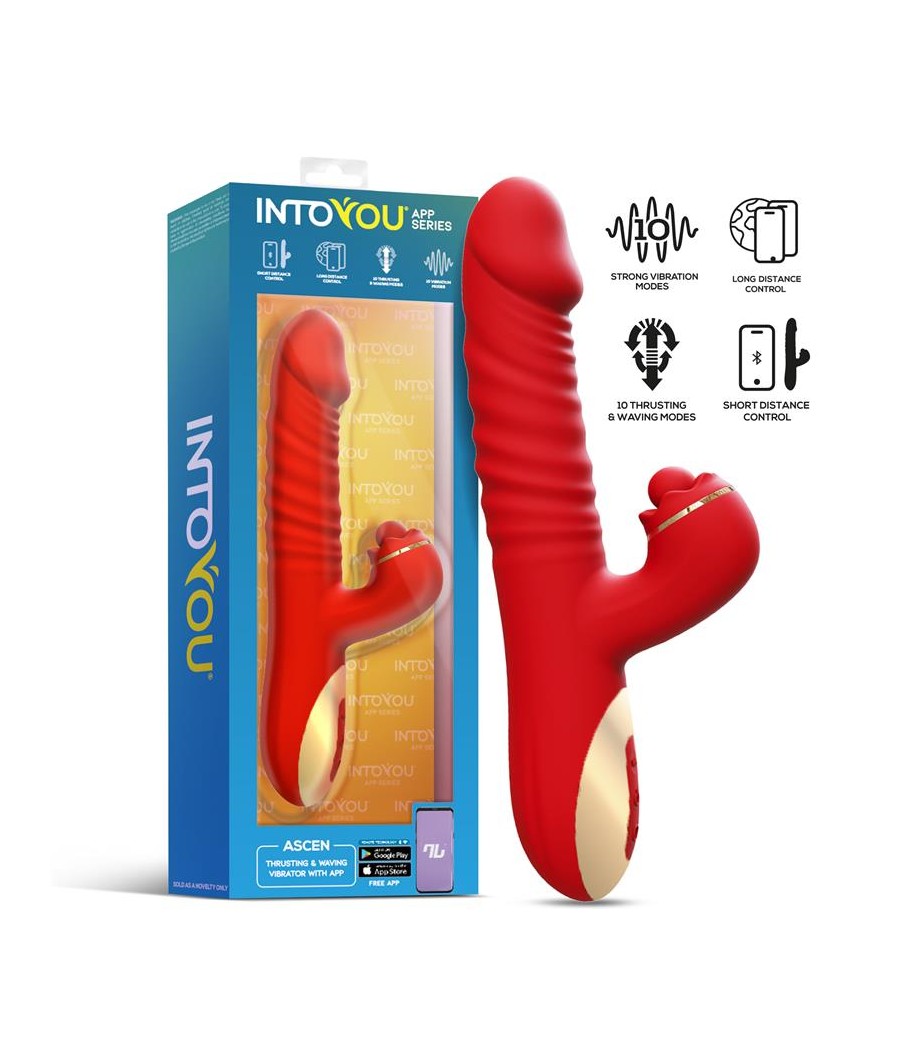 Ascen Vibrador con Thrusting y Waving y APP USB Magnetico