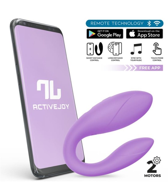 Juguete para Parejas con APP Flexible Silicona Lavanda