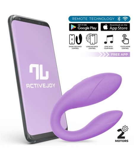 Juguete para Parejas con APP Flexible Silicona Lavanda