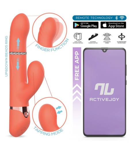 Mindy Vibrador con Anillo de Bolas Up and Down, Finger y Pulsación con APP