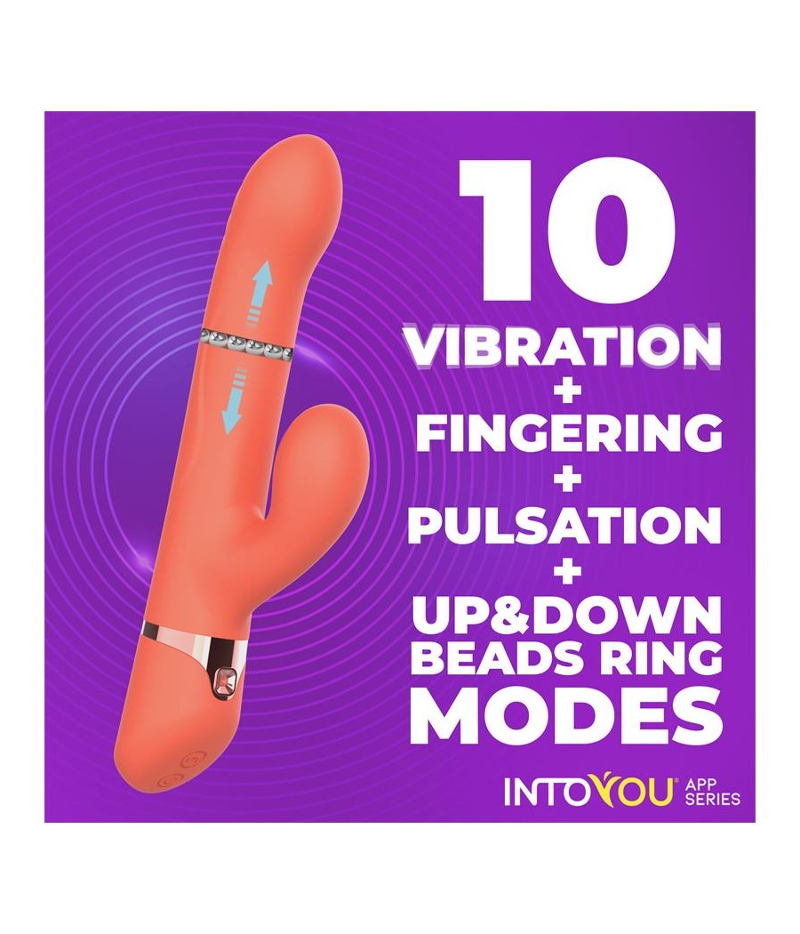 Mindy Vibrador con Anillo de Bolas Up and Down Finger y Pulsacion con APP