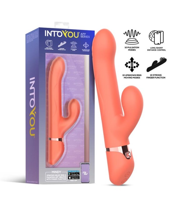 Mindy Vibrador con Anillo de Bolas Up and Down Finger y Pulsacion con APP