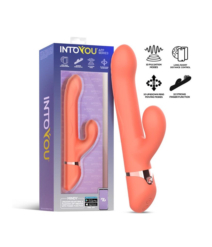 Mindy Vibrador con Anillo de Bolas Up and Down Finger y Pulsacion con APP