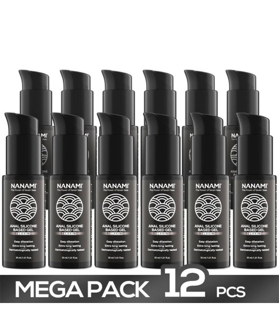 Pack de 12 Gel Lubricante Anal a Base de Silicona Relaxing 30 ml