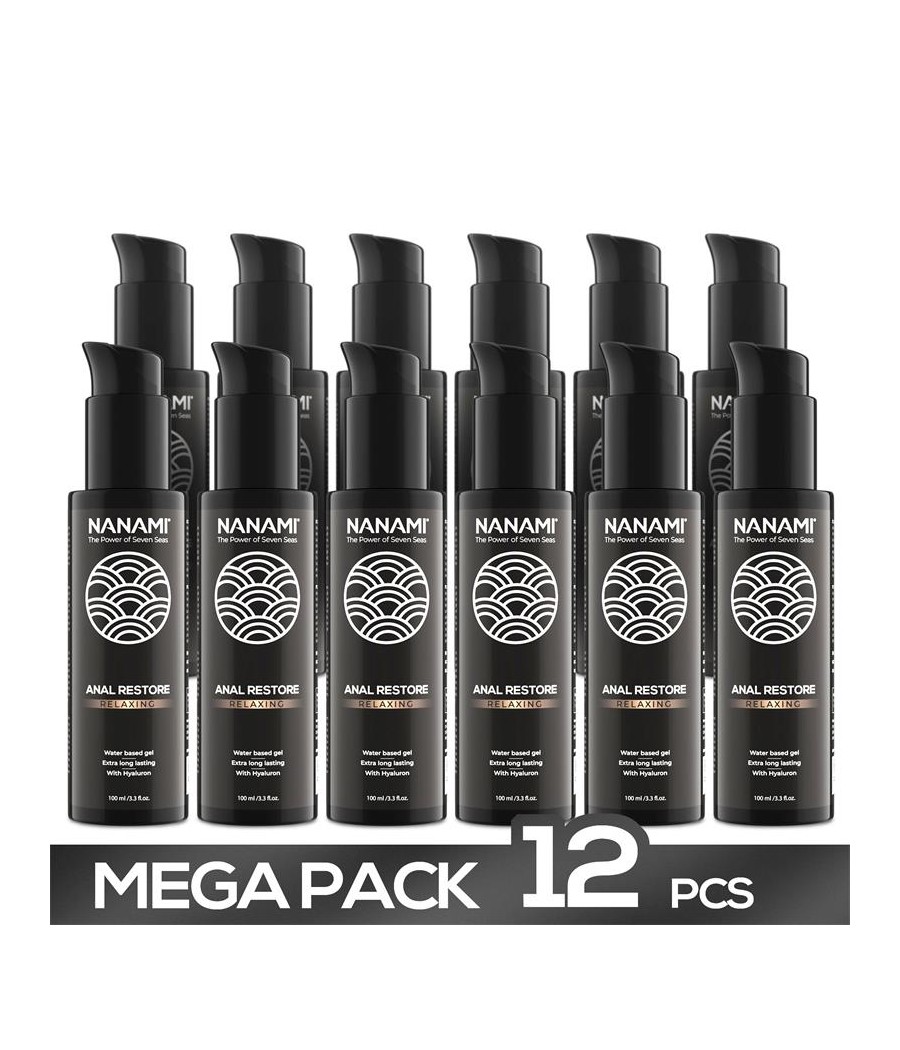 Pack de 12 Gel Lubricante Anal a Base de Agua Anal Restore 100ml