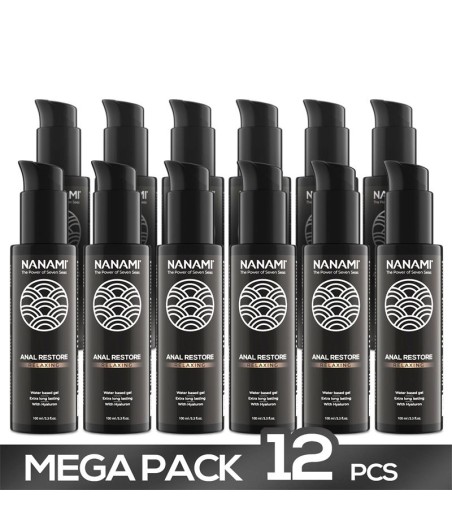 Pack de 12 Gel Lubricante Anal a Base de Agua Anal Restore 100ml