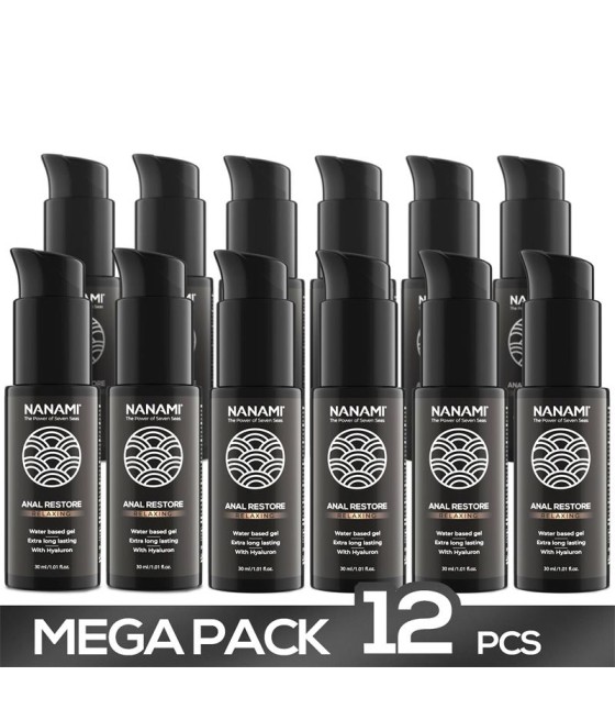 Pack 12 Gel Lubricante a Base de Agua Anal Restore 30ml