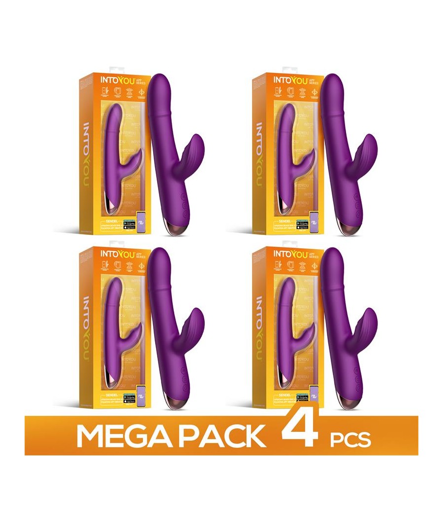 Pack de 4 Sendel Vibrador con Anillo de Bolas Up and Down y Pulsacion con APP