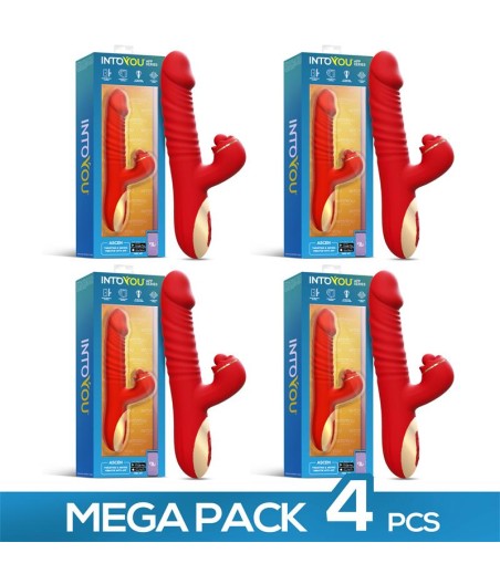 Pack de 4 Ascen Vibrador con Thrusting y Waving con APP