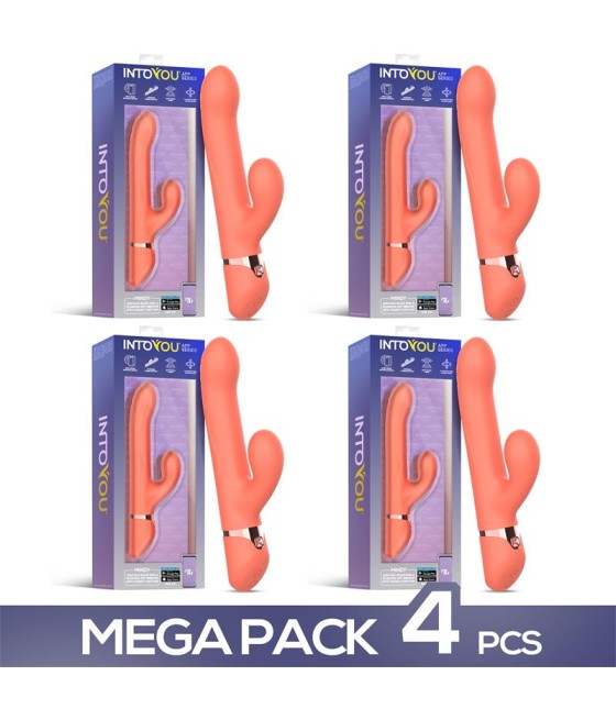 Pack de 4 Mindy Vibrador con Anillo de Bolas Up and Down Finger y Pulsacion APP