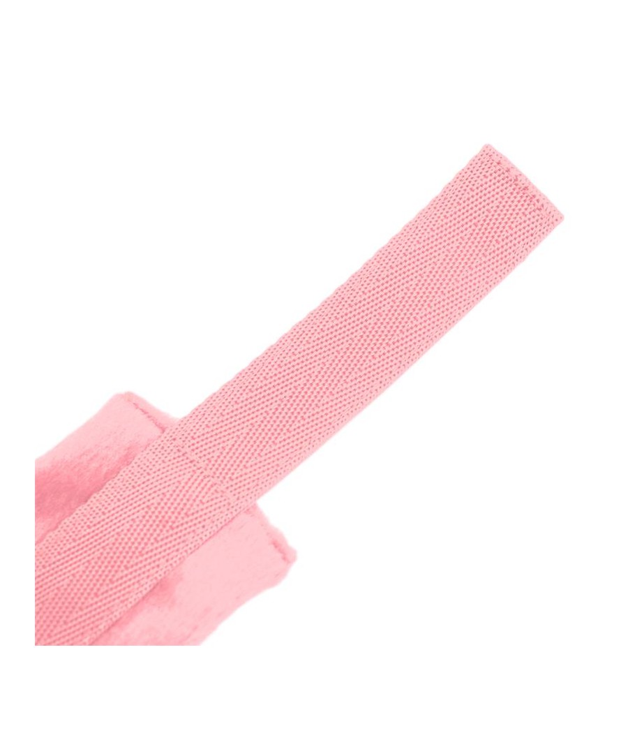 Esposas de Tela con Velcro para Munecas con Pelo Largo Rosa