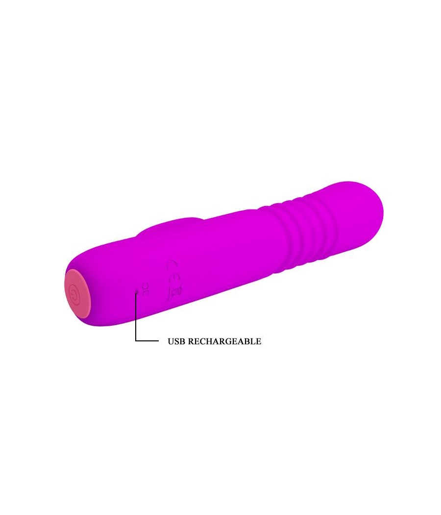 Leopold Vibrador con Funcion de Movimiento USB Silicona