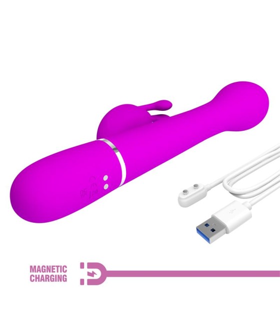 Vibrador con Thrusting y Bolas Rotatorias Dejon Rosa