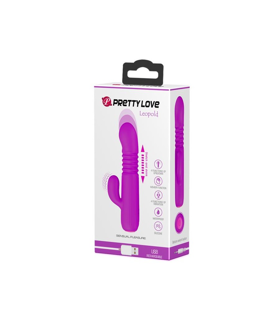 Leopold Vibrador con Funcion de Movimiento USB Silicona