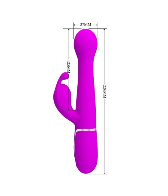 Vibrador con Thrusting y Bolas Rotatorias Dejon Rosa