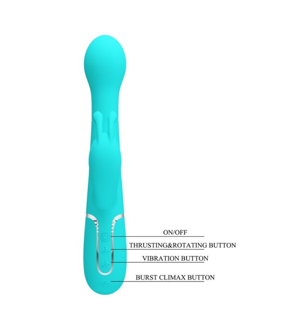 Vibrador con Thrusting y Bolas Rotatorias Dejon Azul