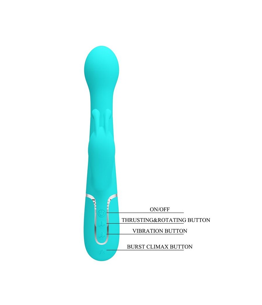 Vibrador con Thrusting y Bolas Rotatorias Dejon Azul