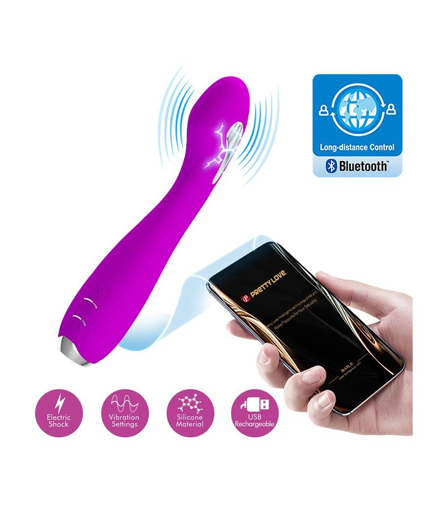 Hector Vibrador con Electroshock y App Rosa