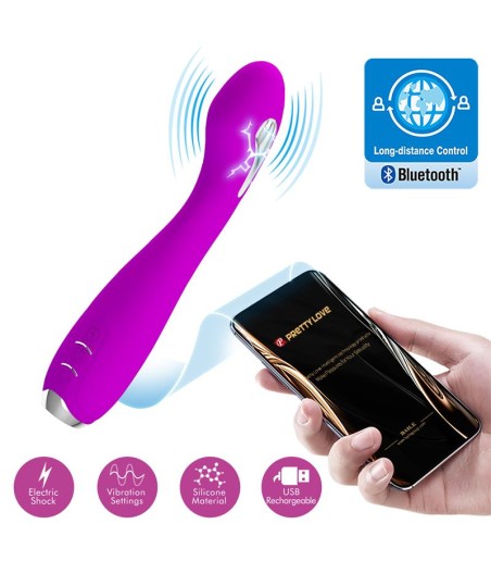 Hector Vibrador con Electroshock y App Rosa