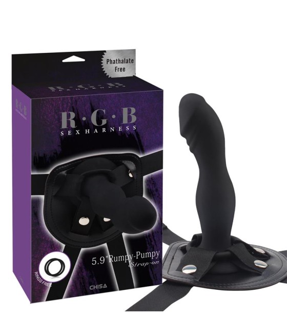 Arnes con Dildo Rumpy Silicona Negro