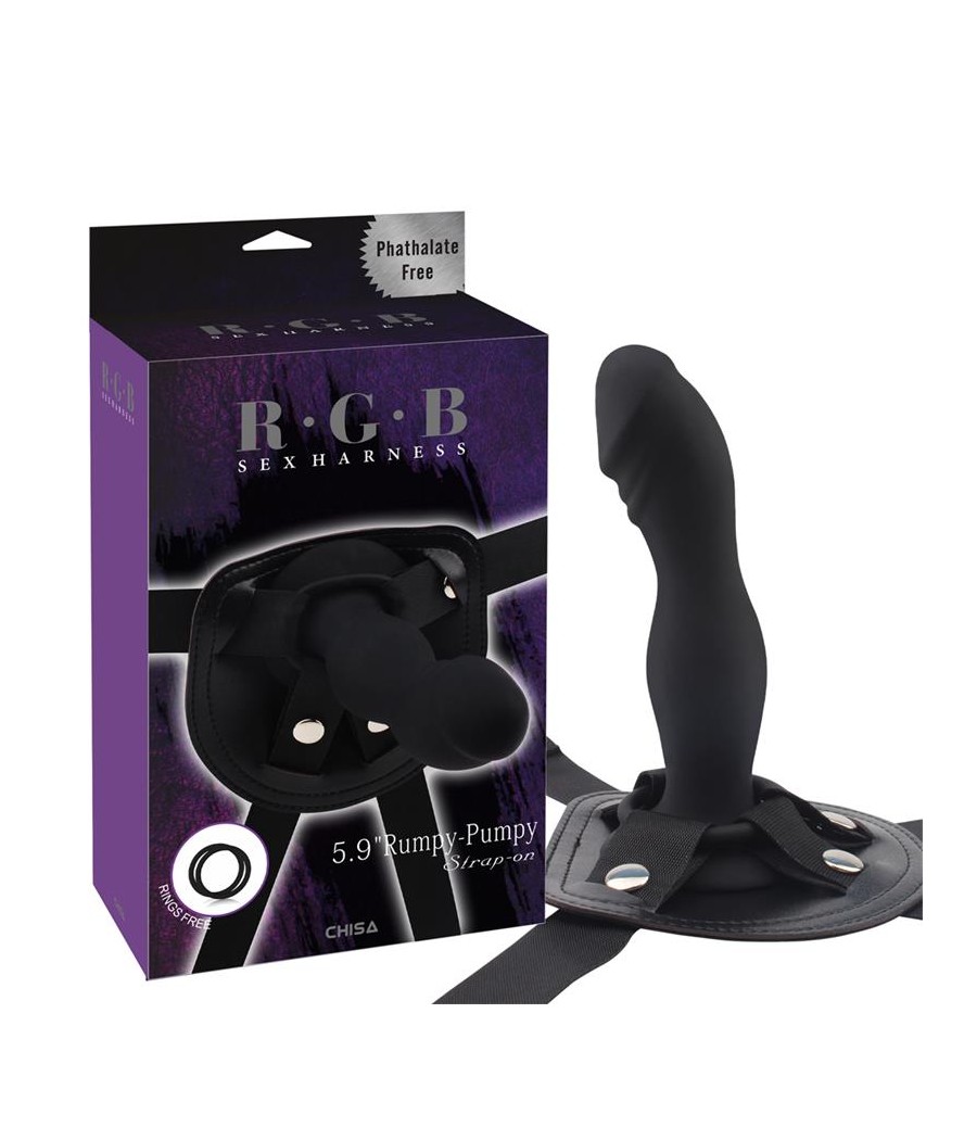 Arnes con Dildo Rumpy Silicona Negro