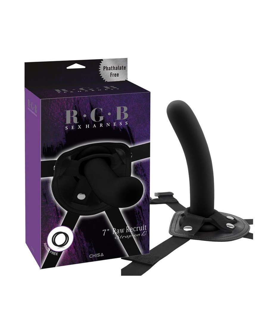 Arnes con Dildo Raw Recruit Talla L Negro