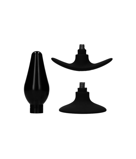 Set Plug Anal y Ventosa Putiaguda Grande Negro