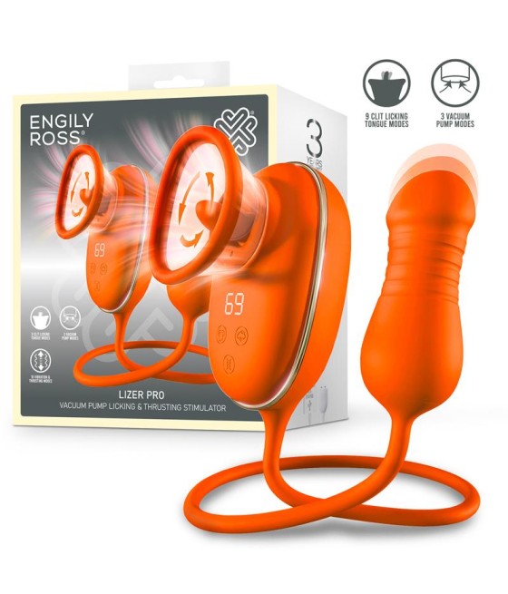 Lizer Pro Estimulador con Lengua Oscilante Bomba de Vacio y Huevo con Up and Down