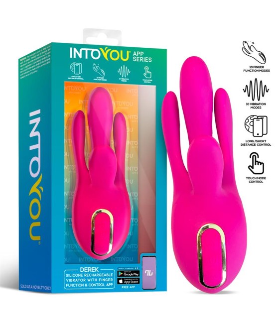 Derek Vibrador con Movimiento Finger 3 Motores y APP