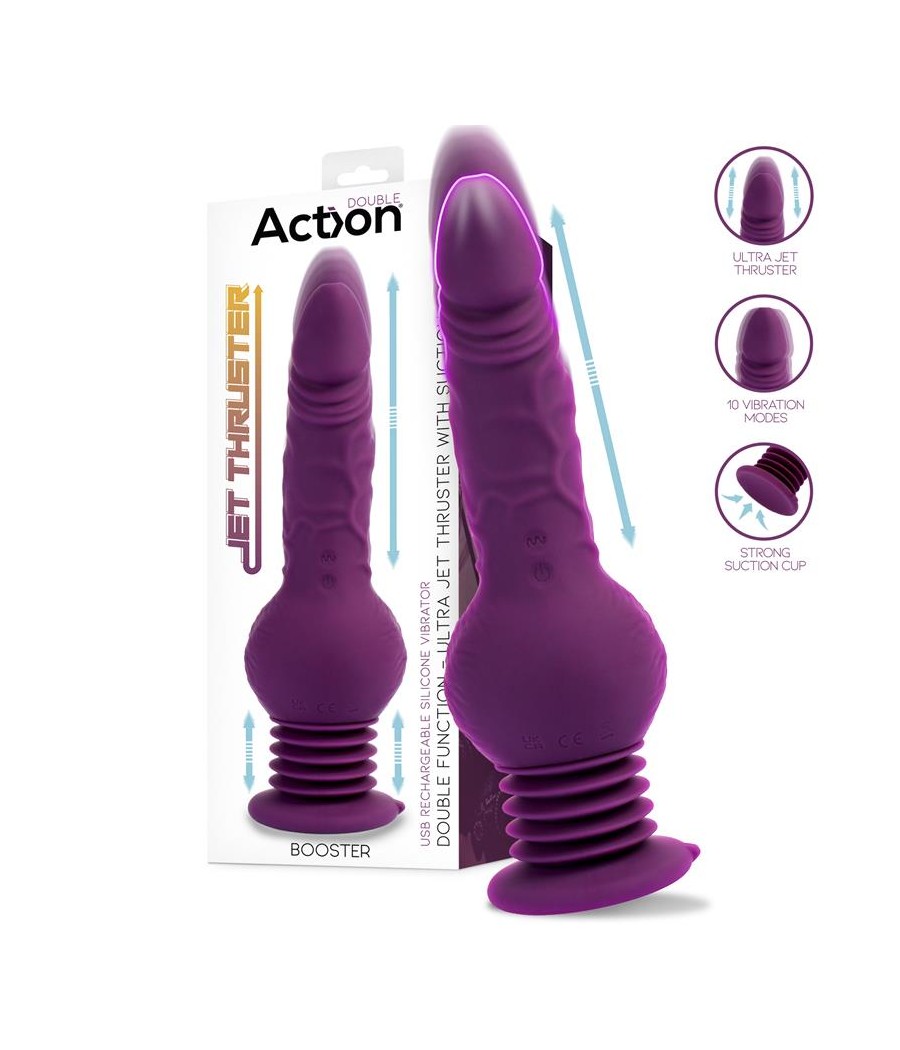 Booster Vibrador con Thrusting Ultra Jet Thruster con Potente Ventosa