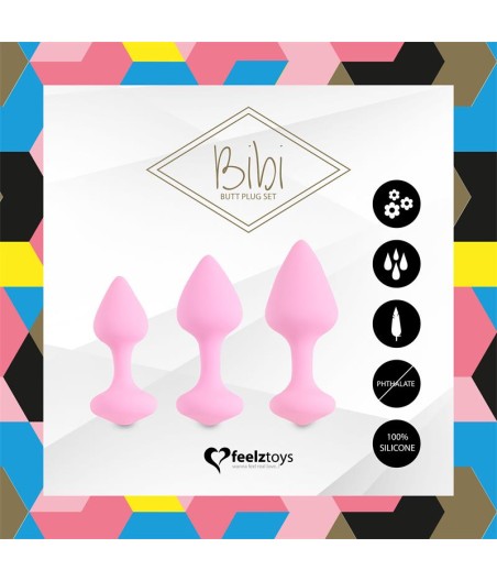 Bibi Set de 3 Plugs Anales Rosa