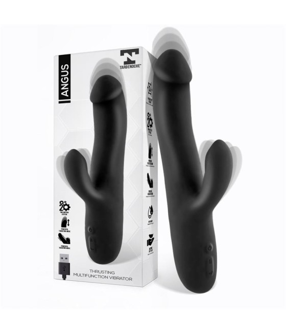 Angus Vibrador con Funcion de Movimiento Thrusting 2 Motores Silicona USB